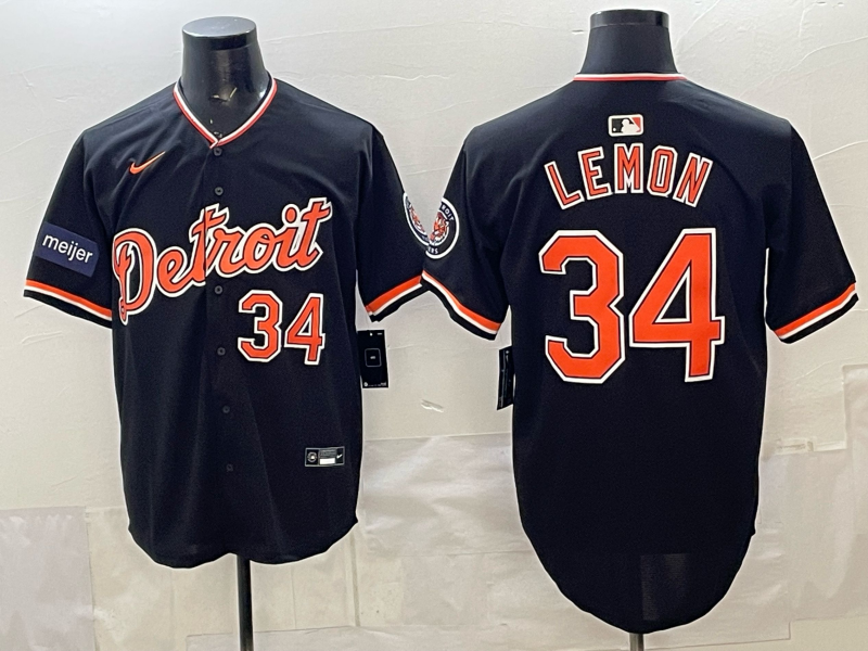 Men Detroit Tigers #34 Lemon black Nike 2026 MLB Jersey 0401002->->MLB Jersey
